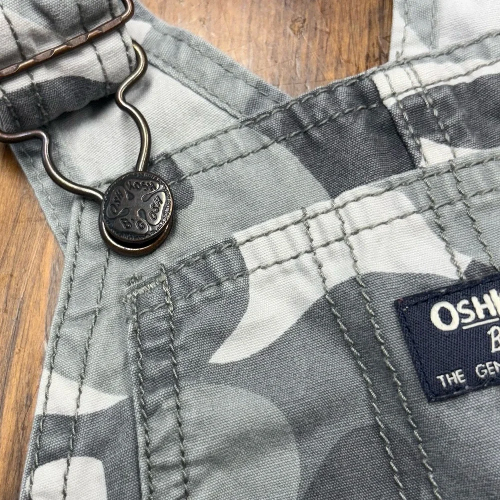 Osh Kosh Gray Camo Overalls‎ Size 18 Months
